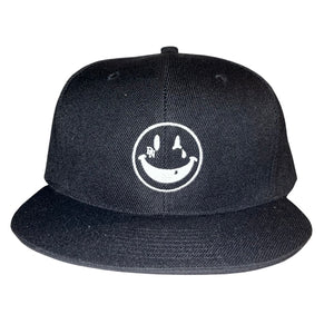 EMBROIDERED SMILEY SNAPBACK (FREE SHIPPING WORLDWIDE)