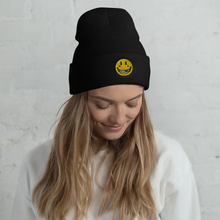 Load image into Gallery viewer, EMBROIDERED SMILEY BEANIE

